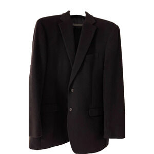 Ralph Lauren 100% Camel Hair Men's Blazer Black 42 L Excellent A+ Condition